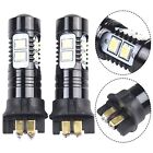 New Lower Power Cosumption For DC 12-24V LED Bulbs DRL PW24W White 2Pcs