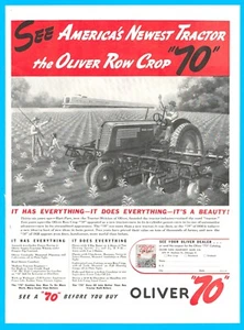 1938 OLIVER ROW CROP TRACTOR print ad catalog offer PRINT AD - Picture 1 of 4