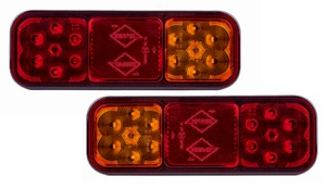 2x tylne światła 4 funkcje do ciągników MF, przyczep, maszyn budowlanych HORPOL - Zdjęcie 1 z 12