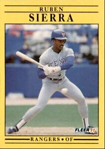 1991 Fleer Baseball Card Ruben Sierra Texas Rangers #303