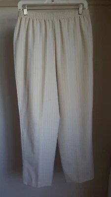 Pantalones Levi's Bend Over vintage para mujer talla 14 beige a rayas hechos en EE. UU.  Foto 1 de 4