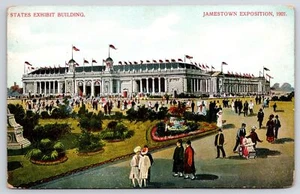 States Exhibit Building Jamestown Exposition 1907 Landscapes Crowd Postcard - Picture 1 of 2