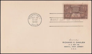 USA3 # 972 ADDR FIRST DAY CARD FDC   Indian Centennial - Imagen 1 de 1