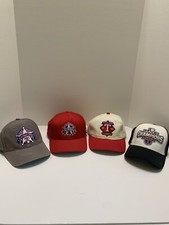Texas Rangers Lot of 4 CHAMPIONS Baseball Caps Hats 1995, 1996, 1998, 2010