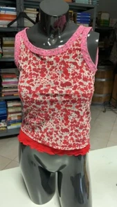 Kookai canotta t-shirt fiori tg 2 35 - Foto 1 di 4
