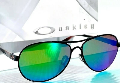 Oakley TIE BREAKER Shiny Black POLARIZED Galaxy JADE Lens Sunglass 4108 - Image 1 of 4