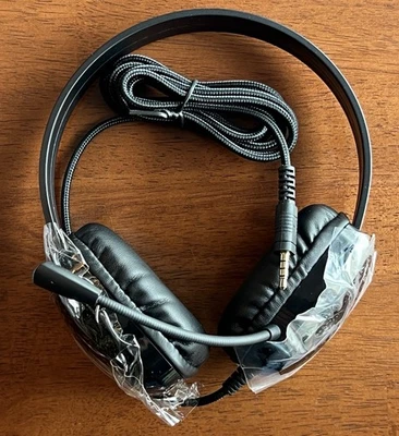 4-PACK Cyber Acoustics AC-6008 Stereo Headsets w/Single Plug, for Education, New - Image 1 of 4