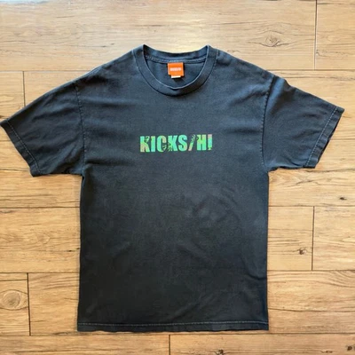 Camiseta KICKS/HI Negra Logo Hecha en EE. UU. Para hombres Grande Hawaii Streetwear DE COLECCIÓN Foto 1 de 4