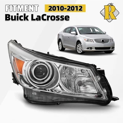 HID/Xenon Headlight For 2010-2012 Buick LaCrosse w/Chromed Projector Cover Right Foto 1 de 4