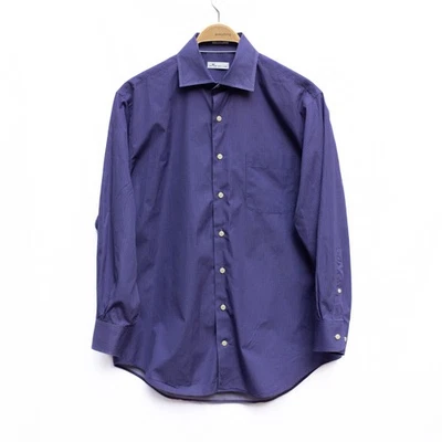 Camisa de vestir Peter Millar para hombre 16 grande púrpura geométrica 100 % algodón clásica Foto 1 de 4