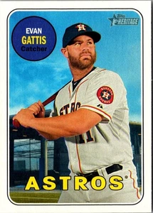 2018 Topps Heritage Evan Gattis #196 Houston Astros Baseball Card - Picture 1 of 2