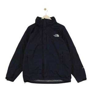 North Face Hyvent Waterproof Jacket Mens Size M Black Hooded Outdoor Hiking - Picture 1 of 15