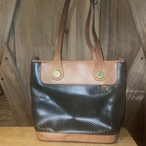 Dooney & Bourke Bag Vintage Cabrio Perforated Leather Black Missing Inside Pocke - Picture 1 of 8
