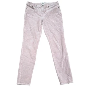 J Crew 9 High Rise Toothpick Corduroy Pants Dusty Rose 32T Preppy Classic Event - Picture 1 of 8