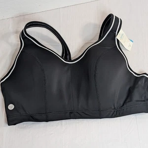 Livi Active Lane Bryant geformter Sport-BH mit Bügel Activewear schwarz weiß 40C - Bild 1 von 11
