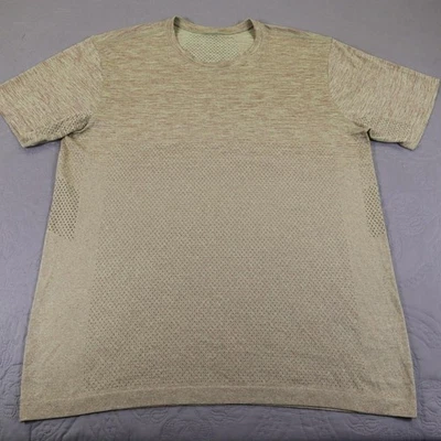 Рубашка мужская Lululemon большая металлическая вентиляционная Tech зеленая красная функциональная футболка вентилируемая - Изображение 1 из 4