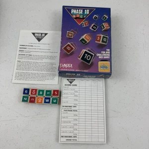 1993 Fundex Phase 10 dice The fun and challenging dice game Complete 1-8 players - Picture 1 of 7