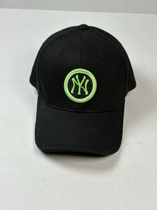 VTG New York Yankees Hat Black w/ Neon Logo American Needle Cap NY Rare MLB - Picture 1 of 15