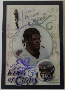 2021 Panini Illusions King of Cards SAPPHIRE #KC3 Lamar Jackson LESEN! - Bild 1 von 2