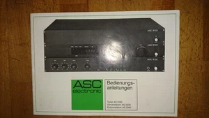 ASC AS 3100 / 3200 / 3300  Bedienungsanleitung Operating Instuctions Manual - Bild 1 von 2