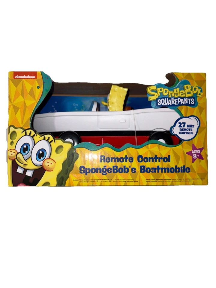 SpongeBob’s Boatmobile Remote Control RC 27 MHZ Collectible Toy Squarepants Boat - Image 1 of 4