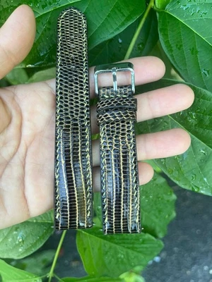 Correa de reloj 26 mm 24 mm 23 22 mm 21 mm 20 mm 19 18 16 piel de cuero lagarto gris Foto 1 de 4