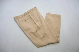 Brooks Brothers Clark Advantage Chino Khaki Pants Beige Flat Mens 38 x 32 - Picture 1 of 8