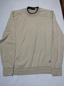 Herren Paul Smith Pullover 100% Merinowolle Beige Rundhals Größe M - Bild 1 von 5
