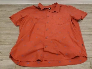 The North Face Mens Shirt 2XL Print Red Igloo Tent Short Sleeve Button Down - Picture 1 of 13