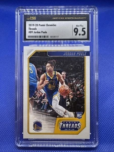JORDAN POOLE 2019-20 PANINI CHRONICLES THREADS #89 CSG 9.5 MINT+ WARRIORS ROOKIE - Picture 1 of 2