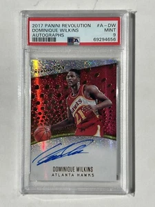 2017-18 Panini Revolution Dominique Wilkins Auto PSA 9 On-Card Autograph - Picture 1 of 2
