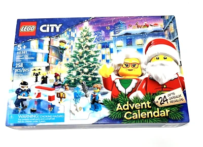 Lego CITY 60381 Advent Calendar 24 pcs 24 Days of Gifts Includes Santa Mrs Claus - Image 1 of 4
