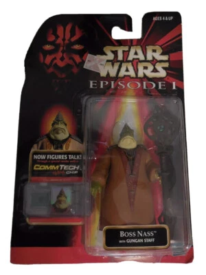 Star Wars Boss Nass Gungan Action Figure Hasbro Toys 1998 CommTech Chip Ep. 1 - Image 1 of 4