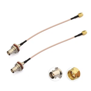 10x BNC femelle cloisonné vers SMA mâle cavalier câble RG316 15cm pour scanner radio amateur - Photo 1/8
