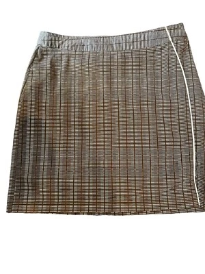 Womens Callaway 18” Golf Skort  Size: 8 Brown Print Piping Shorts Underneath - Image 1 of 4
