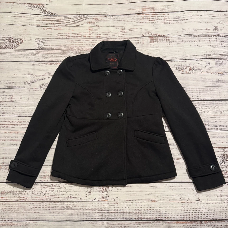 Abrigo polar negro Yoki Outerwear damas niñas chaqueta mujer talla mediana Foto 1 de 4