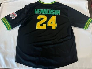 Camiseta deportiva Mitchell Ness 1989 WS Patch Colección Cooperstown Rickey Henderson Talla 56 - Imagen 1 de 11