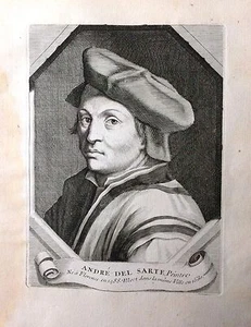 1786 GRAVUR ANDREA DEL SARTO FLORENZ MALER - Bild 1 von 1