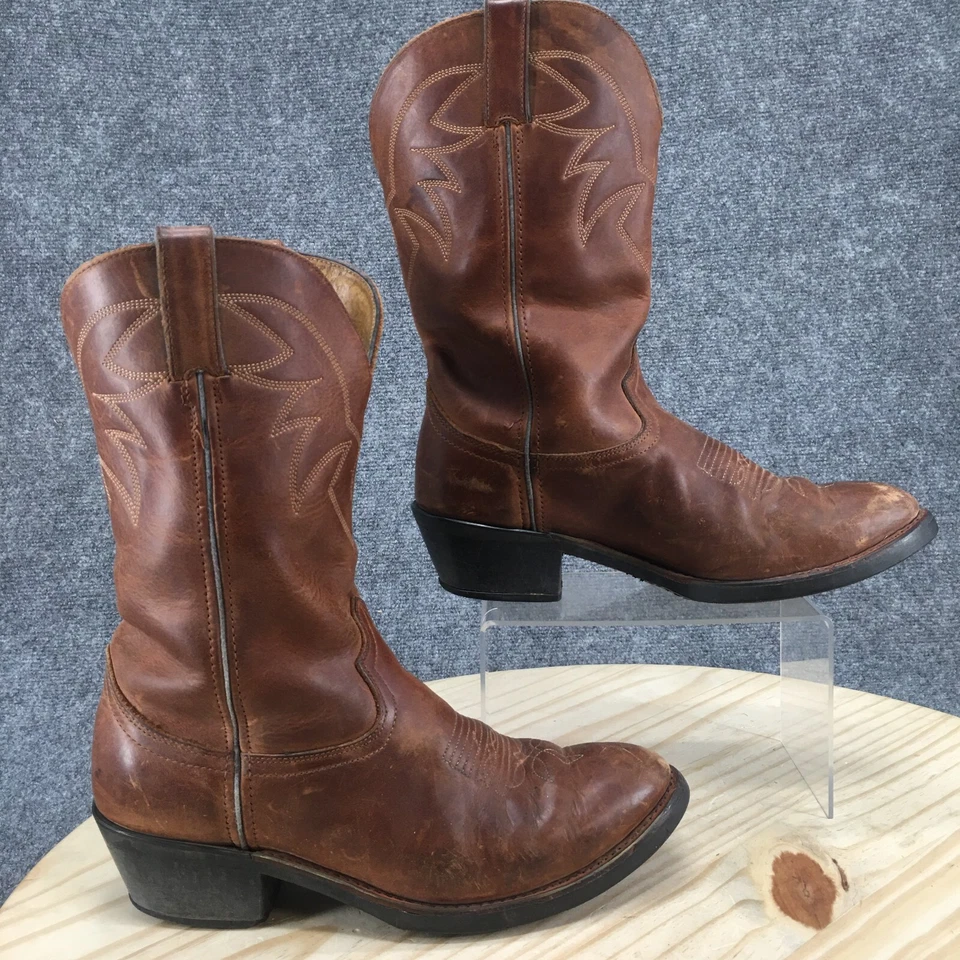 Botas de Vaquero Durango Western para Hombres 8 EE 11” Truck’n Peanut Cuero Marrón Pull On Foto 1 de 4