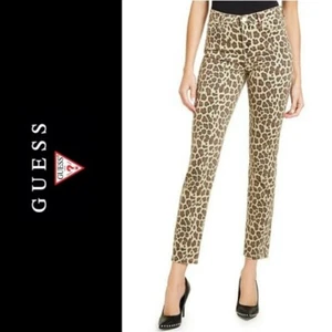 NWT GUESS Leopard Print Skinny Jeans 25 - Picture 1 of 12
