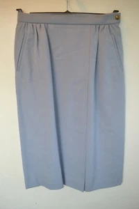 Vintage 70er Jaeger London blau grau Bleistiftrock Gr. 12 Gt Britain - Bild 1 von 10