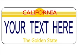 Personalised Birthday Gift, Novelty Number Plates California Licence Plate - Picture 1 of 1