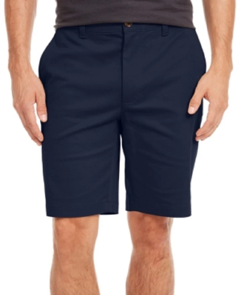 Pantalones cortos elásticos de sarga Tasso Elba para hombre, básicos azul marino, 32 Foto 1 de 1