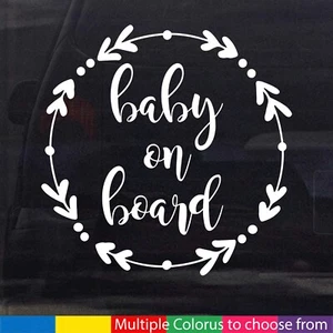 CUSTOM BABY ON BOARD BEAUTIFUL HQ DECAL VINYL STICKER FOR CAR BUMPER WINDOW - Picture 1 of 4