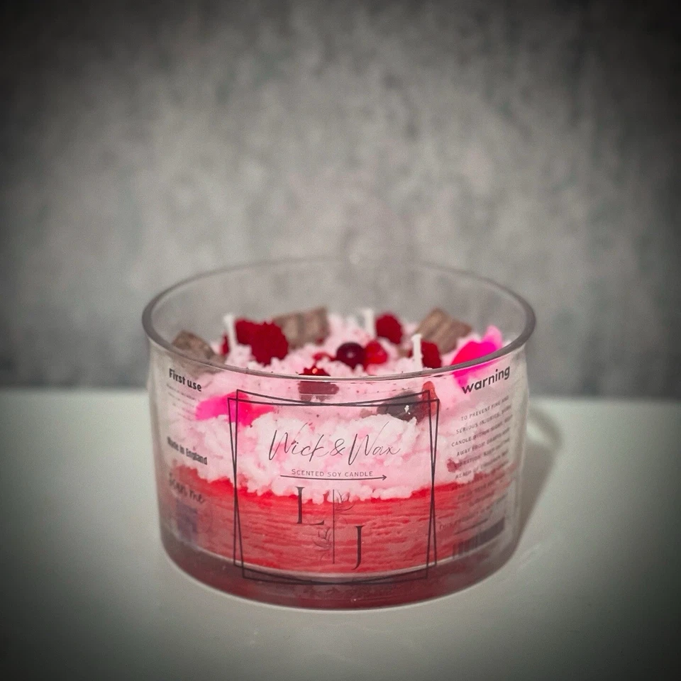 Strawberry Scented Candles With A Touch Of Sweets And Chocolate Moulded  - Image 1 of 1