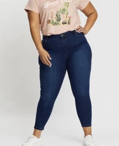 Cotton On Curve Adriana Skinny Jeans Blue Size AU22 - Picture 1 of 3