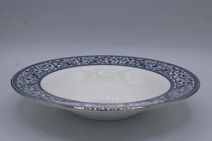 Minton Bone China~ Infanta Rimmed Soup Bowl (s) Made in England~ Blue Floral Rim - Picture 1 of 13