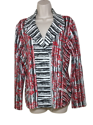 VETEMENTS Giacca stile ispirato 10 zip intera maglia elasticizzata zip tasche busto41"