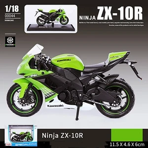 Maisto 1/18 2021 Kawasaki Ninja ZX 10R Motorcycle Bike Model  Moto Toy New Box - Picture 1 of 8