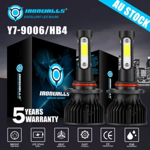 4-sides HB4 9006 24000LM Xenon White 6000K Car LED Headlight Lamp Globes Bulbs - Picture 1 of 12